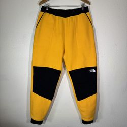 The North Face Pants Denali Mens Large Yellow Black Fleece 