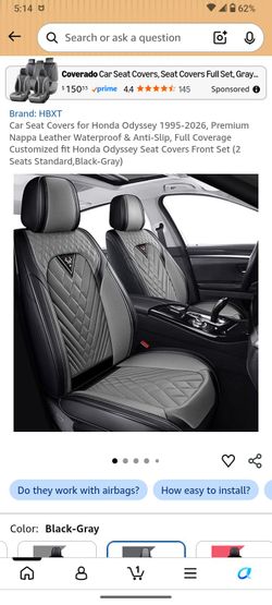 HBXT Honda Odyssey Car Seat Covers Front Set