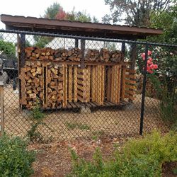 Firewood Stand Dry Seasoned Ready For Hot Burn Loose Stack