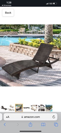 Outdoor Wicker Chaise Lounge