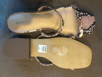Express snake skin sandals Size 9