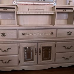 Vanity Mirror w/ Cabinet & Two Nightstands