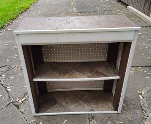 Wooden shelving unit