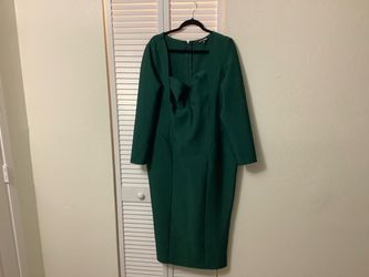 Plus-size dress. Hunter green. Size 3x