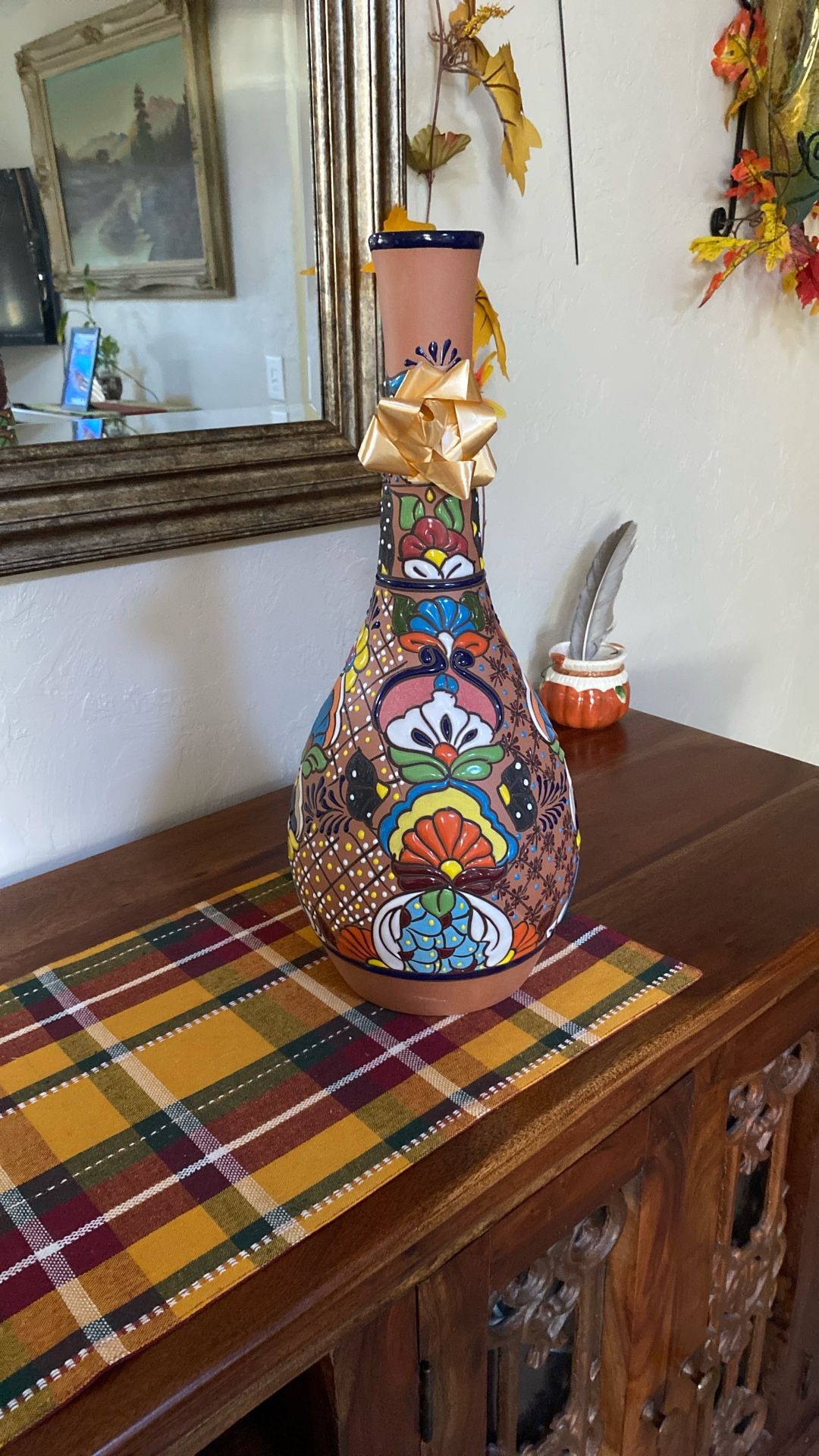 Here Is A Beautiful Vase, Colorful Southwest Makes Nice Christmas Gift To Collector 