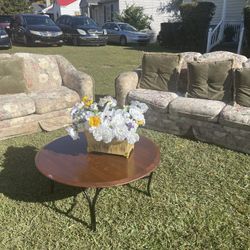 Living room group sofa loveseat table