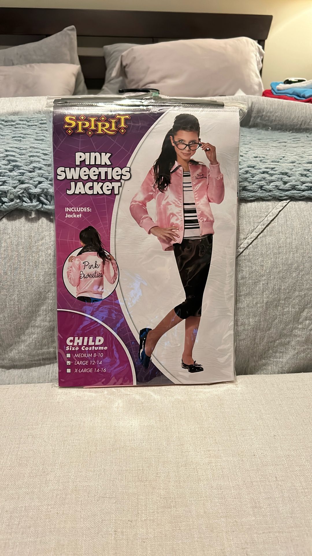 Girl’s Halloween Costume - Pink Sweeties Jacket, Size L (12-14)
