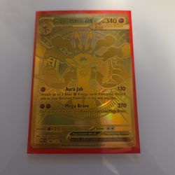 Gold Mega Lucario ex Pokémon card
