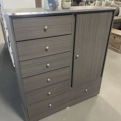 Grey 7- Drawer Baby Chest
