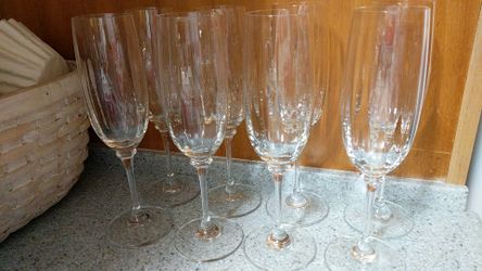 fluted champagne glasses