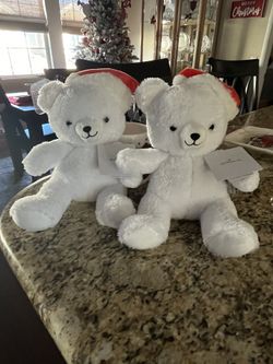 2 New Collectible Hallmark Holiday Plush Bears. $10. for Both Or $5. Each