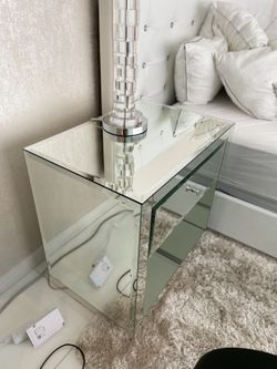 Mirror Night Stand W/ Drawer