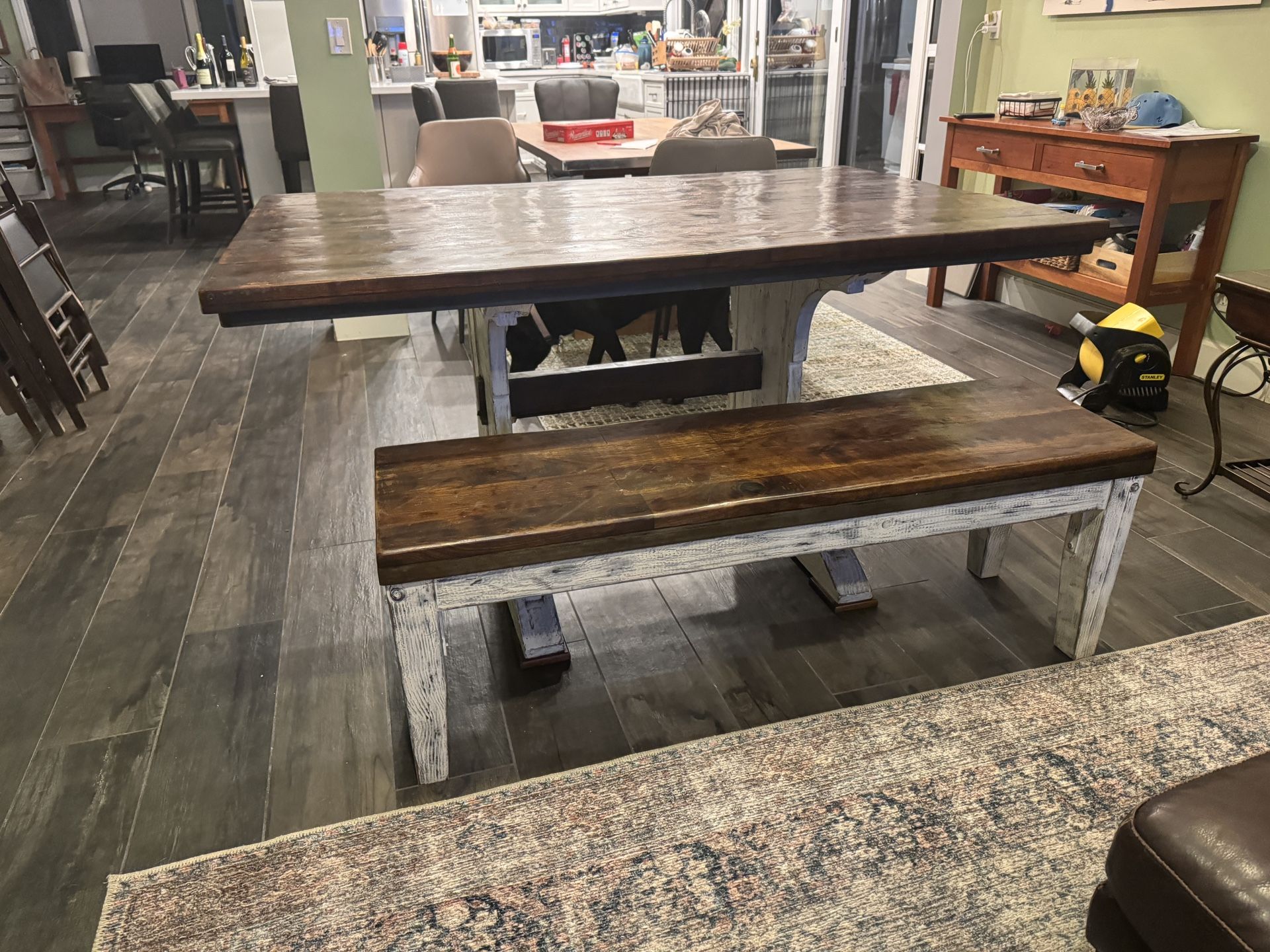Farmhouse Table and Bench