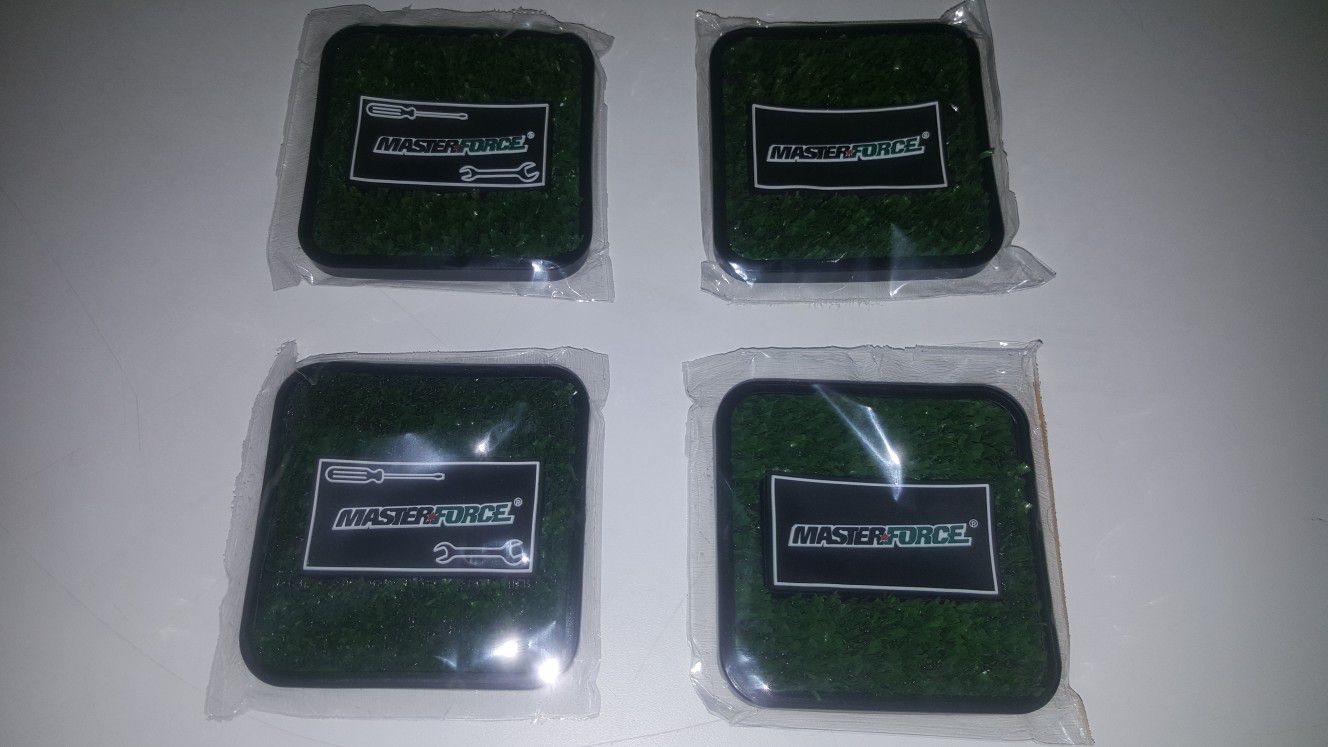 4  Masterforce Rubber Astro-Turf Coasters
