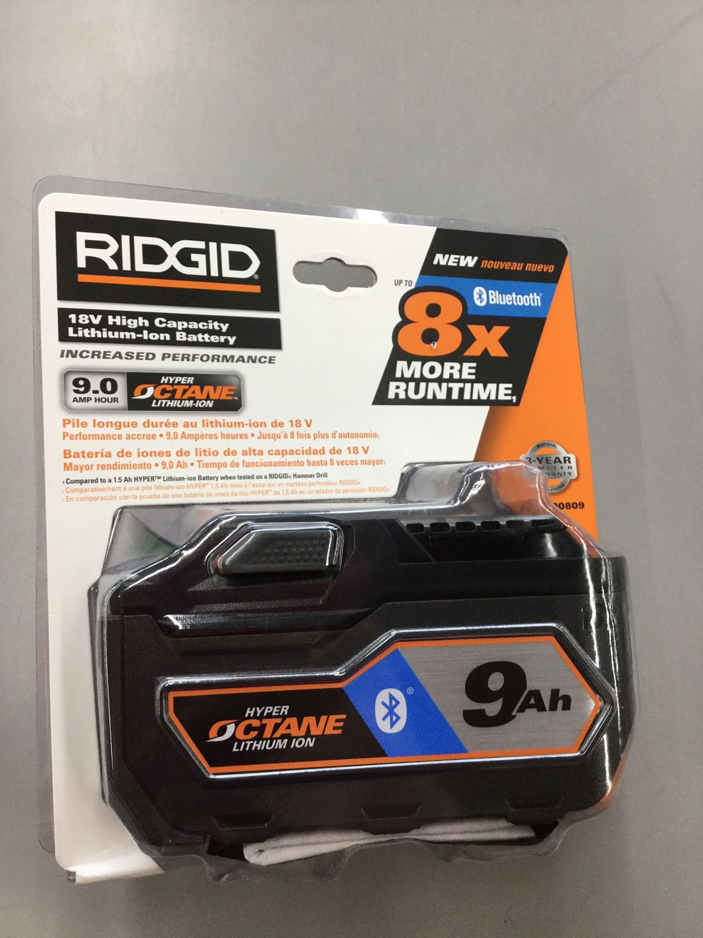 *Brand New* Ridgid Hyper Octane 9Ah Bluetooth Battery