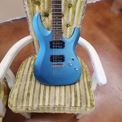 Schecter C-6 Deluxe Electric Guitar Metalic Blue