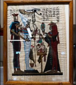 Framed Egyptian Papyrus Art