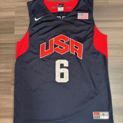Nike 2012 Olympics LeBron James #6 NBA USA Stitched Basketball Jersey Men’s L  100% authentic. Good condition.   The product is a stitched basketball 