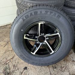 New Boat Traiier Tires.   205-75-14inch, 1920lbs With Black Mags.  
