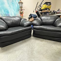 Leather Couch chairs