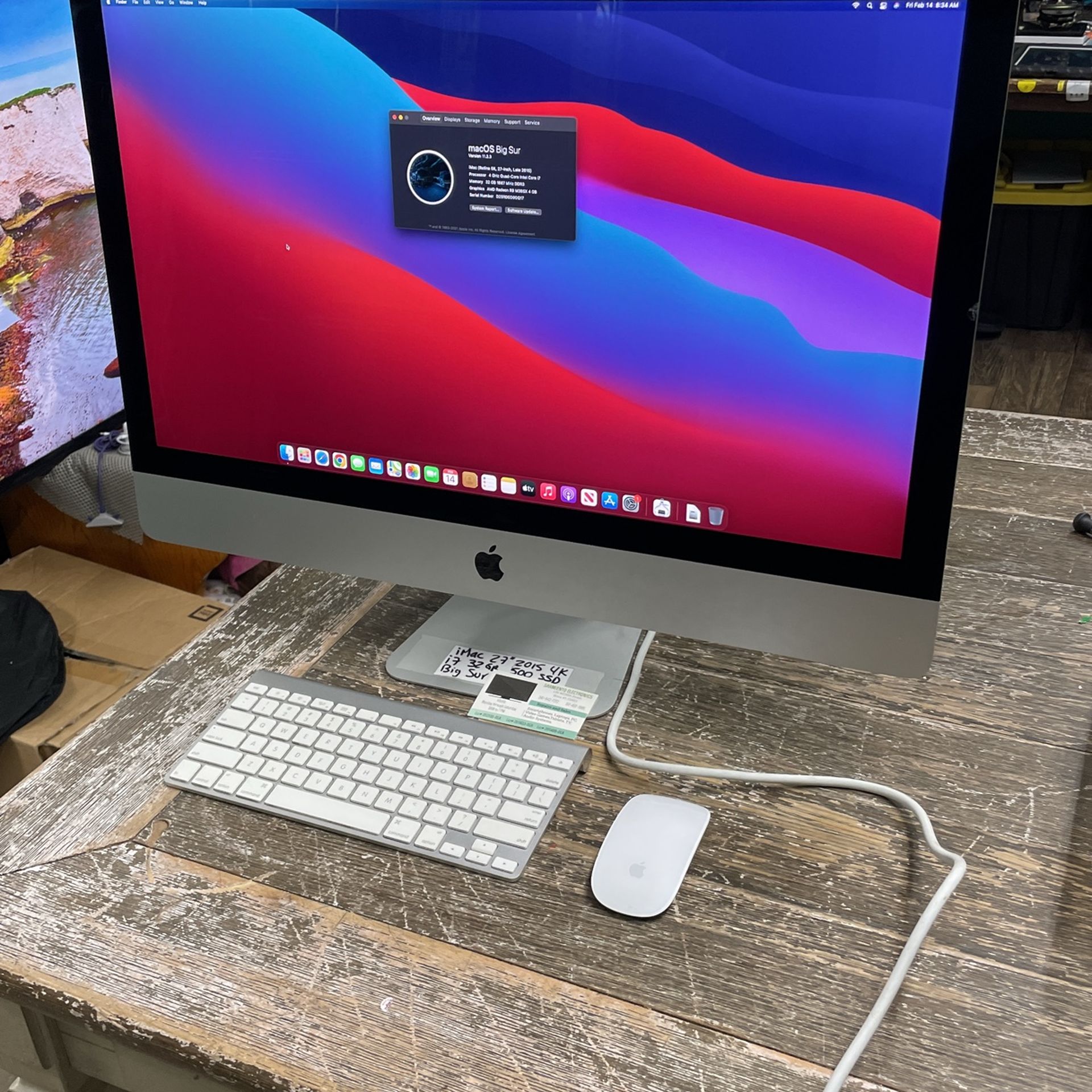 iMac 27” 2015 5K i7 32GB  500GB SSD. $500 