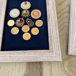 Vintage Handmade Decor – Unique Shadow Box – Real Coins