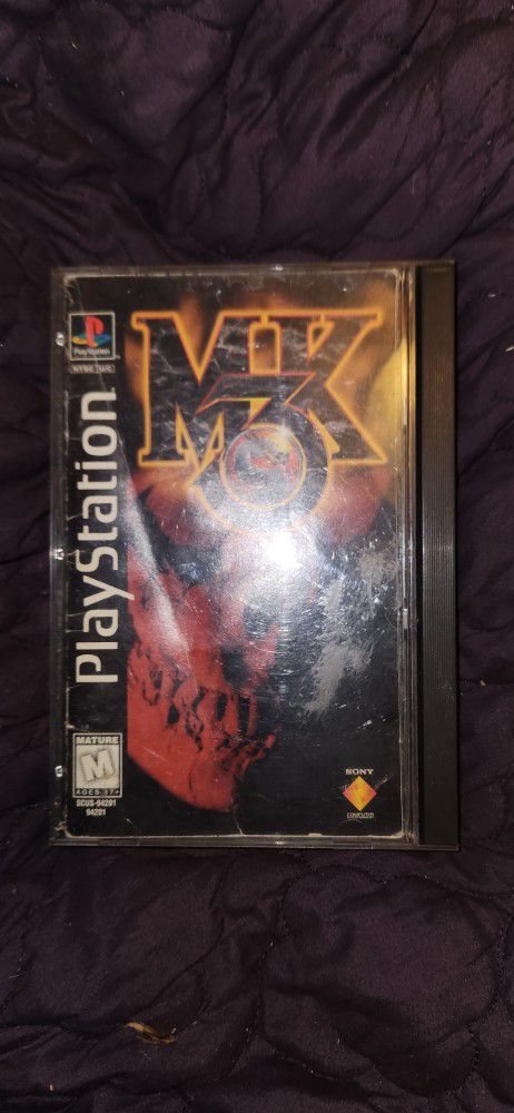 Mortal Kombat 3 (Sony PlayStation 1, 1995) Long Box Complete MK3 case only with manauls 