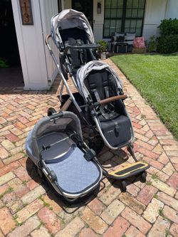 UPPAbaby Vista stroller rumble seat bassinet skateboard