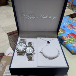 New Unicorn Matching Men And Women Watches Necklace And Bracelet Water Resistant , Stainless Steel