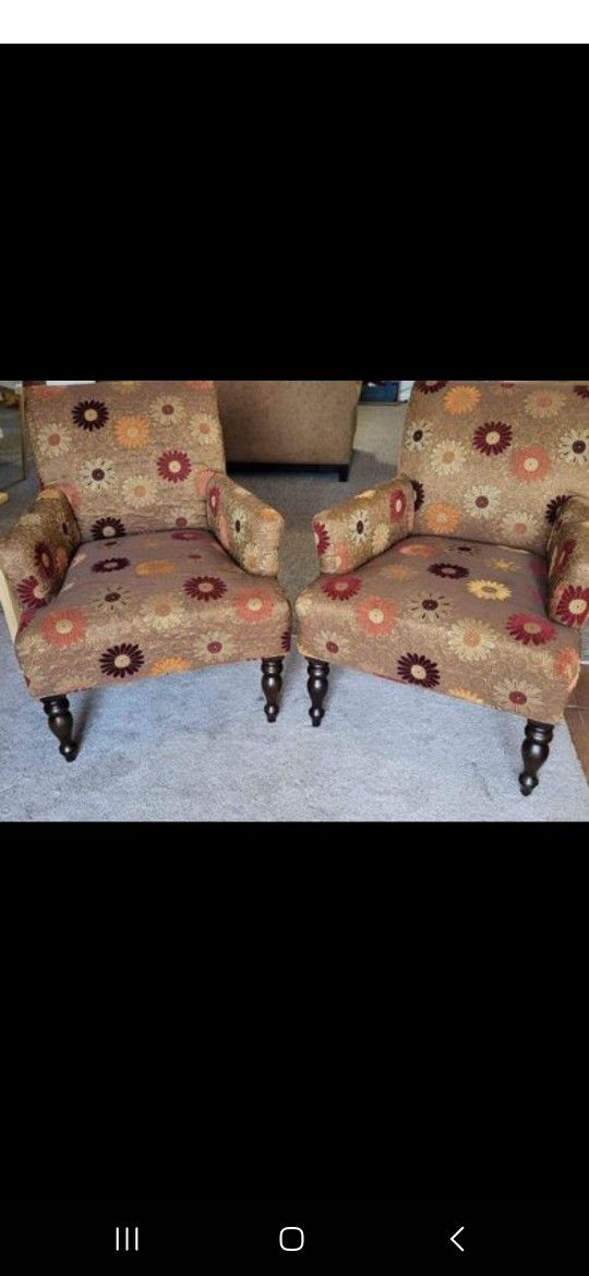 Bronze /Brown Accent Chairs 