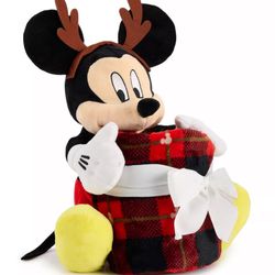 Disney's Mickey Mouse Holiday Pillow Buddy & Throw Blanket by The Big One