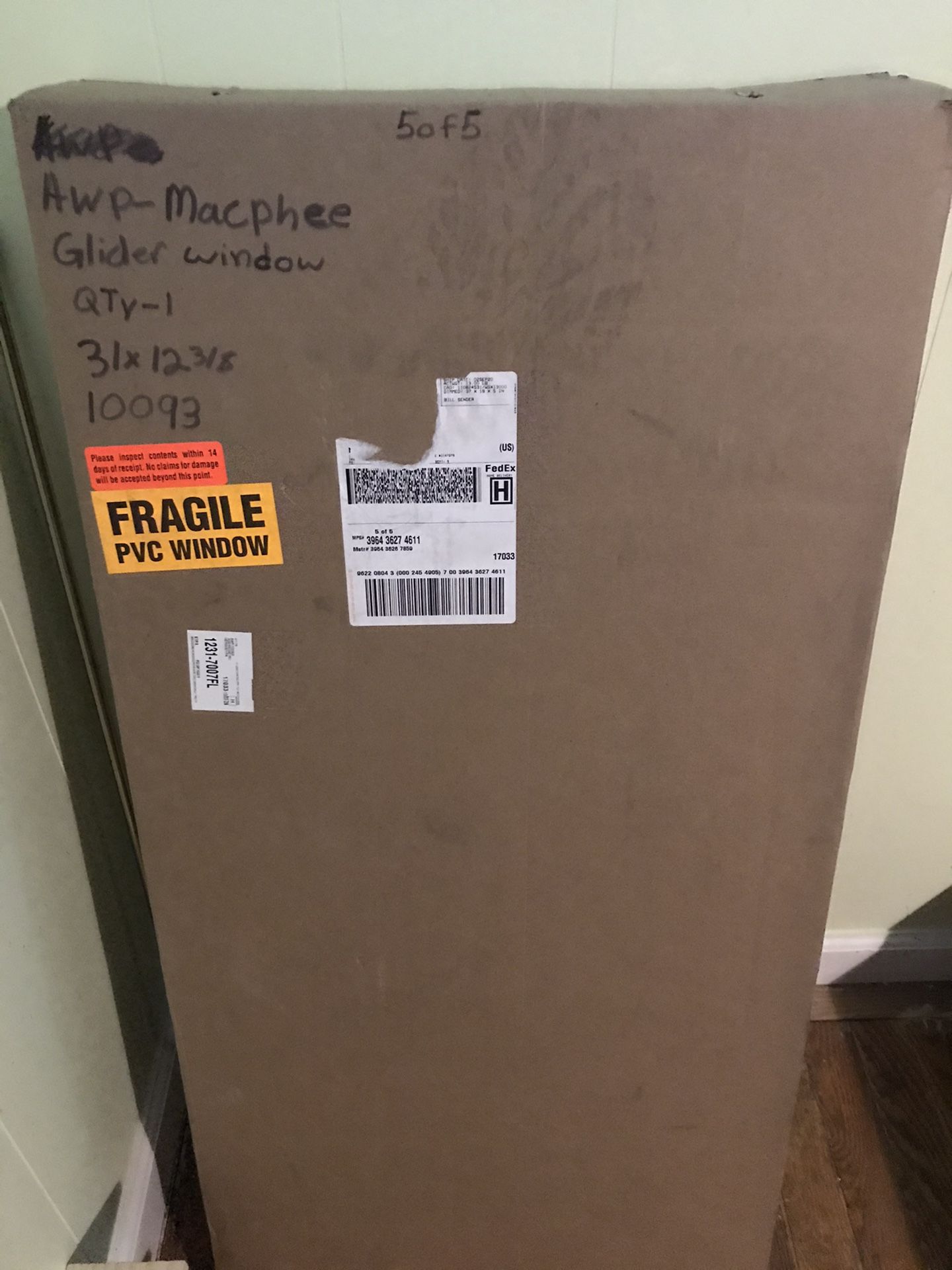 Basement window 31x12 3/8. Unopened, ordered too many. $50