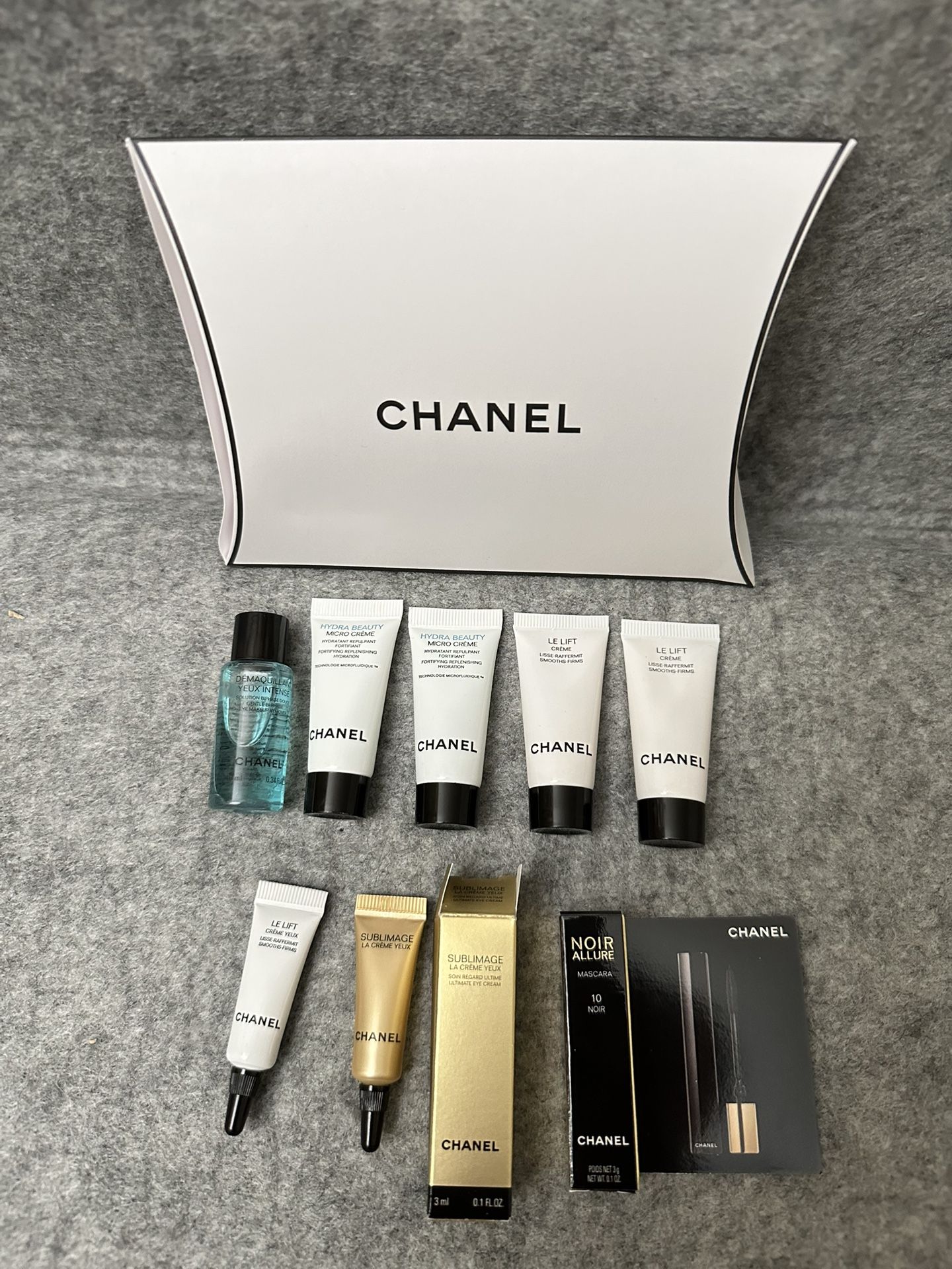 Chanel Skincare & Makeup Sample gift set 8 pcs with box