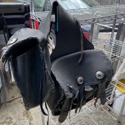 Harley Davidson leather saddlebags