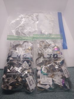 70 Elegant Stainless Steel Rings & 19 Silver Plated Necklaces 