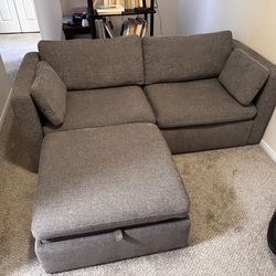 CHITA Delaney 2 Piece Modular Sofa couch with Ottoman