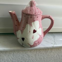 Pink Floral Teapot Dishwasher & Microwave Safe