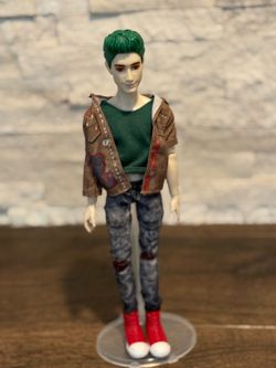 Disney’s Zombies 2 Zed Necrodopolis 12” Zombie Boy Male Doll Mattel 2020 W Stand