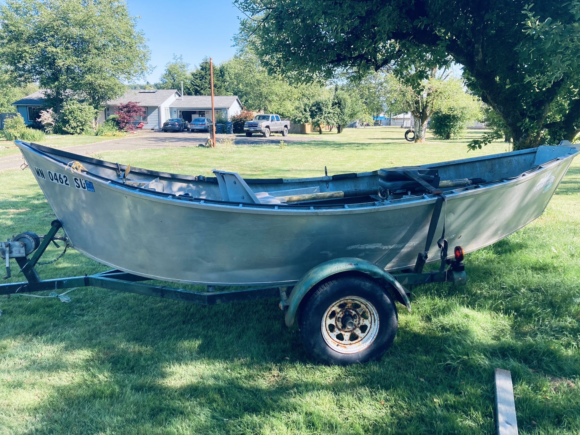 Drift Boat And Trailer