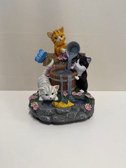 The Bradford Exchange Whiskers & Waterfalls Playful Paws Kitten Fountain Sculpture