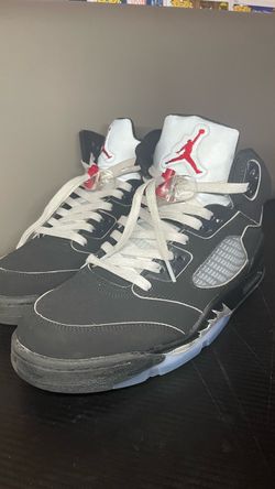 Nike Air Jordan 5 Men’s Mid Top Sneaker US 10 Black/White/Red Lace Up