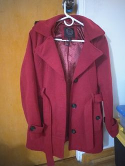 Red winter coat