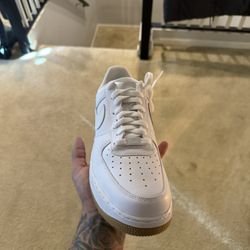🔥 Nike Air Force 1 Low “White / Gum Sole” — Size 12 — Like New