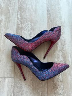 Christian Loubotin Hot Chick 100 Multi Color Pumps