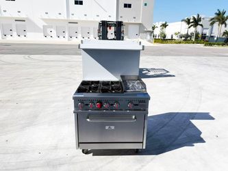 36 ins 4b12g NSF oven ranges with legs HFSO-36-G12