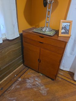 Brown wood cabinet