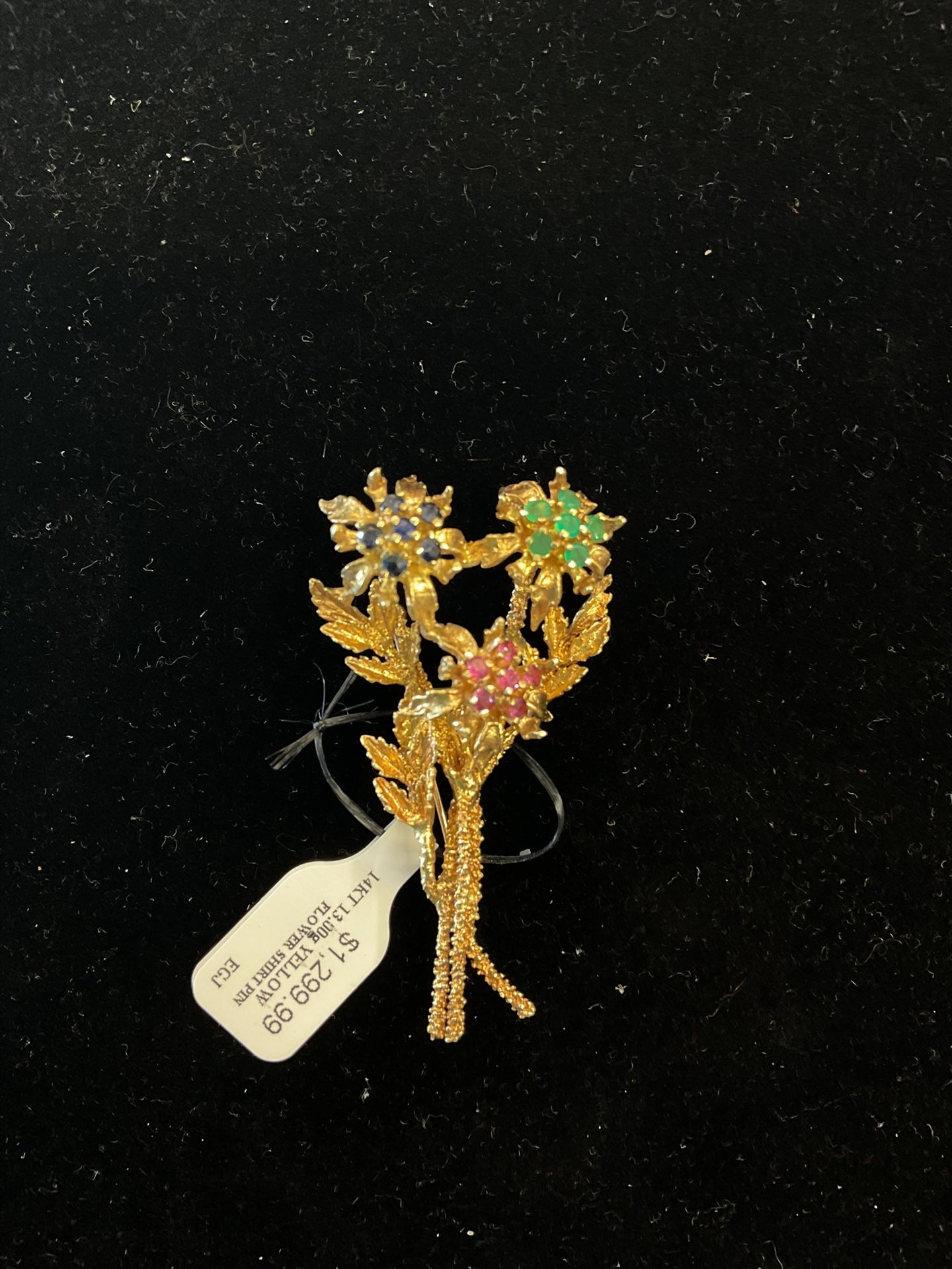 14k Flower Bouquet Pin 40511-1