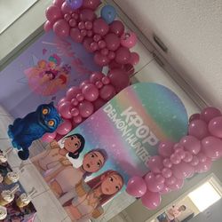 KPOP Demon Hunters Birthday Party Backdrops