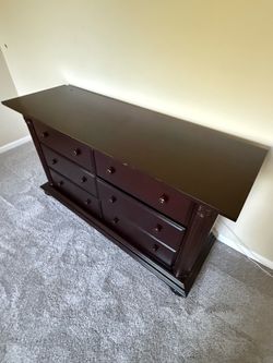 Wood dresser six drawer $100 OBO