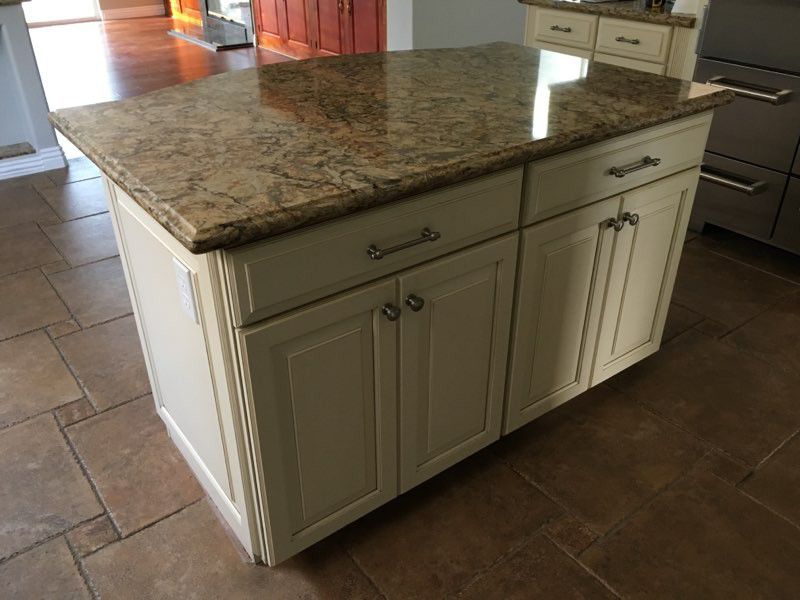 High end stone counter top and center island